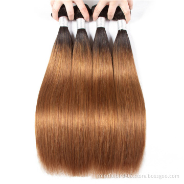 Wholesale perruque Hair Weave ombre 1b/30  human Bundles Double Drawn Bone Straight 1b/30 Weave human hair